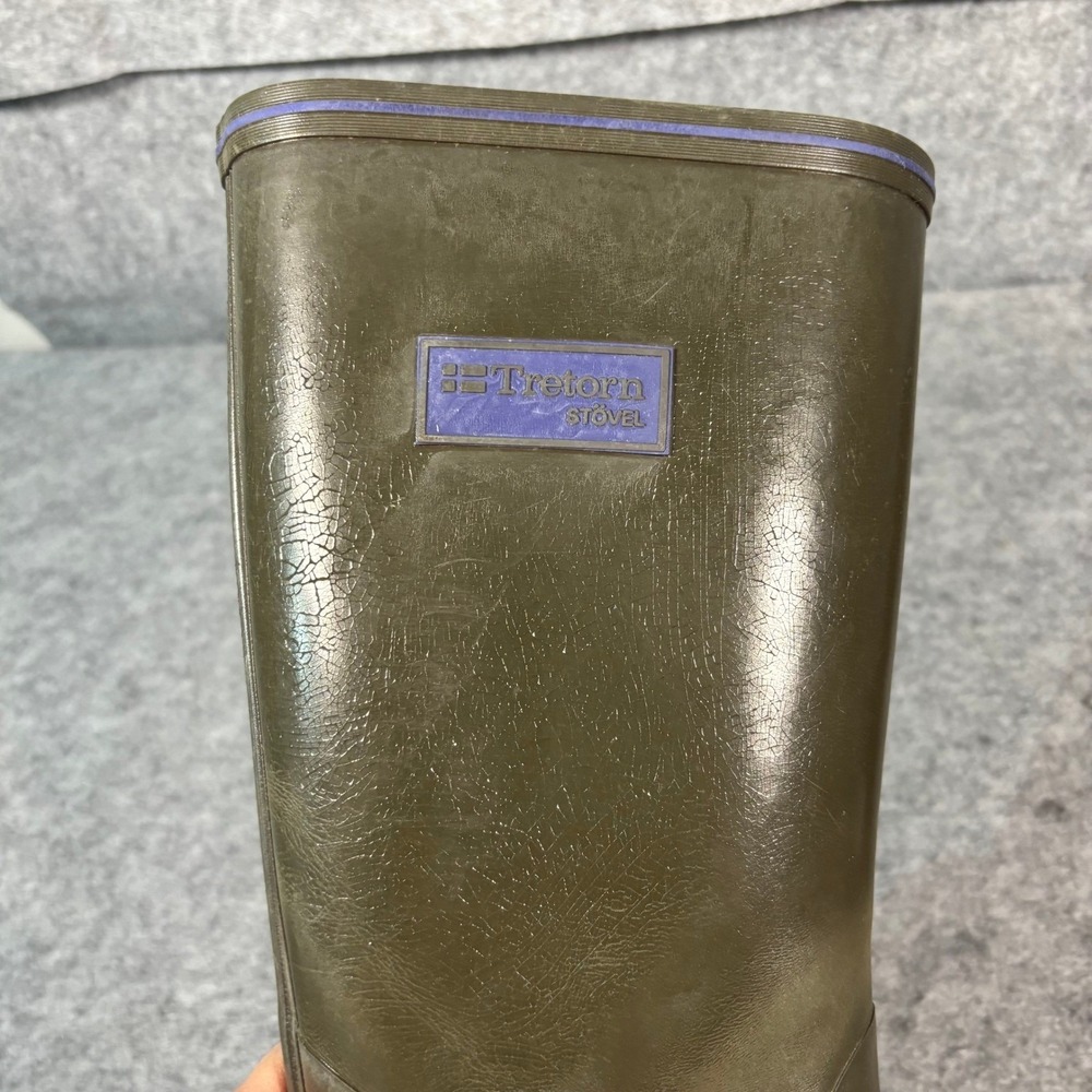 Tretorn Stovel Womens Olive Green Rubber Rain Boots Size EU 36 US 6 - Picture 6 of 7